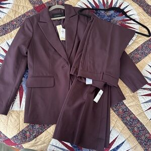 Banana Republic Dark Purple Blazer and Pants Set
